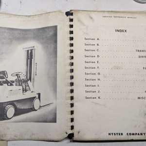 Hyster Service Repair Manual S60A S70A S80A Shop Book Overhaul Maintenance