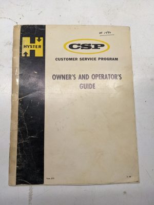 Hyster Owners & Operators Guide Customer Service Program S60 S70 S80 S100B