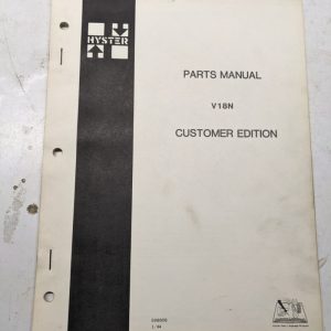 Hyster Repair Parts List Book Manual Catalog Aerial Platform V18N 1984 Shop