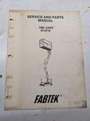 Fabtek Operation Maintenance Manual Time Saver M18Fw (No Parts List)