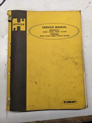 Hyster Service Manual Spacesaver S 60 70 80 100 B Challenger H 120 C 1968