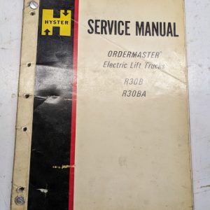 Hyster Service Manual Ordermaster R30B R30Ba Fork Lift Repair Shop Book 1973