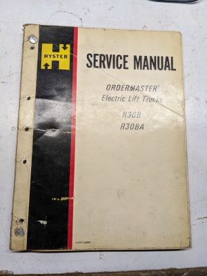Hyster Service Manual Ordermaster R30B R30Ba Fork Lift Repair Shop Book 1973