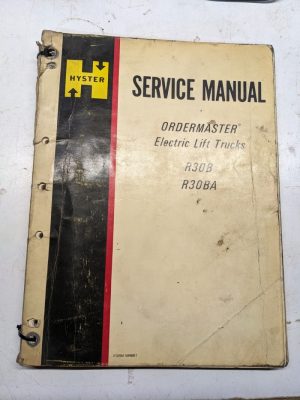 1973 Hyster Service Manual Ordermaster R30B R30Ba Fork Lift Repair Shop Book
