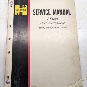 Hyster Fork Lift Service Repair Manual E Series E60A E70A E80As E100A 1974
