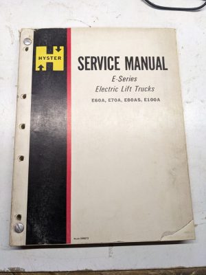Hyster Fork Lift Service Repair Manual E Series E60A E70A E80As E100A 1974
