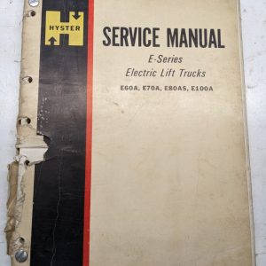 Hyster Fork Lift Service Repair Manual E Series E60A E70A E80As E100A 1973