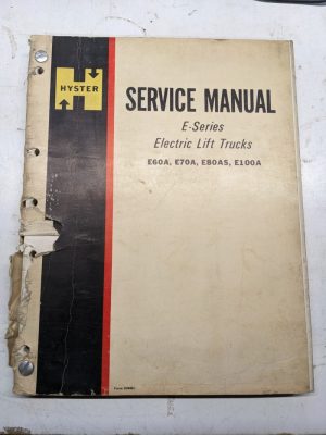 Hyster Fork Lift Service Repair Manual E Series E60A E70A E80As E100A 1973