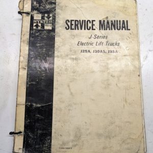 Hyster Fork Lift Service Repair Manual J Series Electric J25A J30As J35A 1978