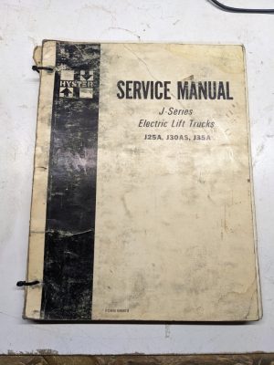 Hyster Fork Lift Service Repair Manual J Series Electric J25A J30As J35A 1978
