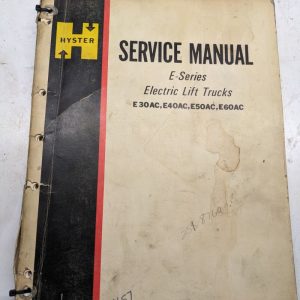 Hyster Fork Lift Service Repair Manual E Series E30Ac E40Ac E50Ac E60Ac Electric