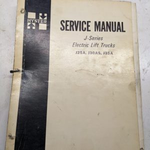 Hyster Forklift Service Repair Manual J Series Electric J25A J30As J35A 1978