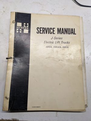 Hyster Forklift Service Repair Manual J Series Electric J25A J30As J35A 1978