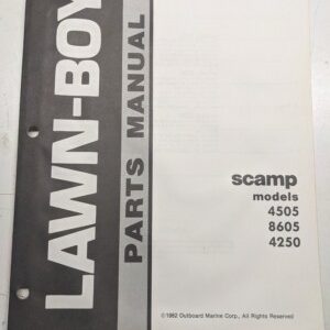 Lawn-Boy Parts Manual List Mower 1982 Scamp Models 4505 8605 4250 Manual