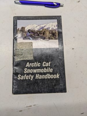 Arctic Cat Snowmobile Safety Handbook 2254-835 1992