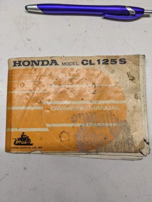 Honda Model Cl125S Owners Manual Wiring Diagram Maintenance Operating