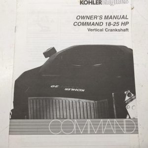 Kohler Engines Owners Manual Command 18-25 Hp Vertical Crankshaft 1995