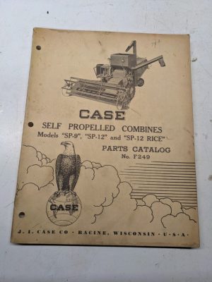 Case Manual Parts List Catalog Book Sp- 9 12 Rice F249 Combines Self Propelled