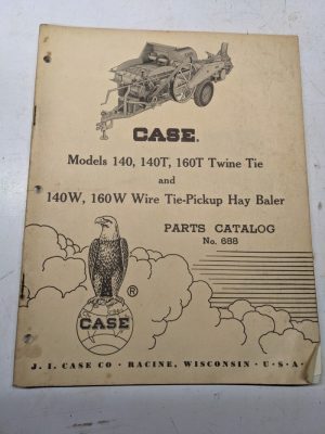 Case Manual Parts List Catalog 140 160 T W Tie Hay Baler Twince Wire 688 1960