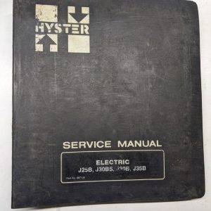 Hyster Service Repair Manual Electric J25B J30Bs J30B J35B 897139 1989 Forklift