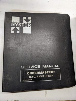Hyster Service Repair Manual Ordermaster R30C R30Ca R30Cr 599853 1979 Forklift