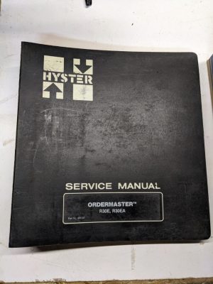 Hyster Service Repair Manual Ordermaster R30E R30Ea 897337 1989 Fork Lift Truck