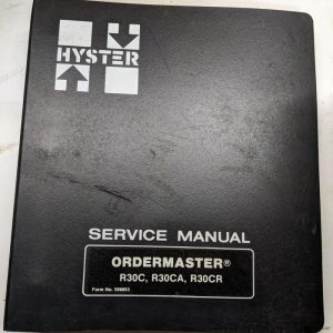 Hyster Forklift Service Shop Book Ordermaster R30C R30Ca R30Cr 599853 1979