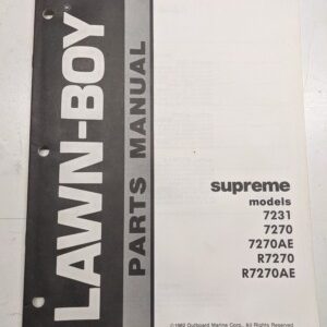 Lawn-Boy Parts Manual List 1982 Supreme Models 7231 7270 7270Ae R7270 R7270Ae