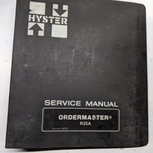 Hyster Service Repair Manual Ordermaster R25A 599906 1982 Fork Lift Truck