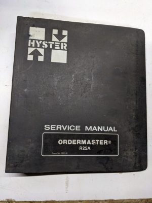 Hyster Service Repair Manual Ordermaster R25A 599906 1982 Fork Lift Truck