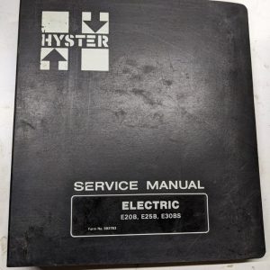 Hyster Service Repair Manual Electric E20B E25B E30Bs E20Bh E25Bh E30Bh 1982