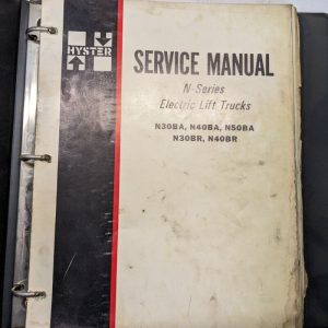 Hyster Service Repair Manual Electric N30Ba N40Ba N50Ba N30Br N40Br N Series