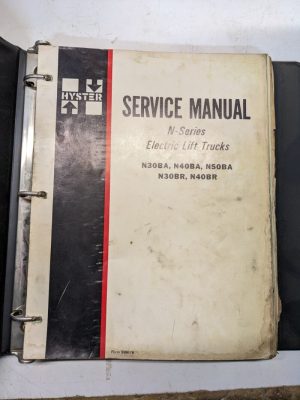 Hyster Service Repair Manual Electric N30Ba N40Ba N50Ba N30Br N40Br N Series