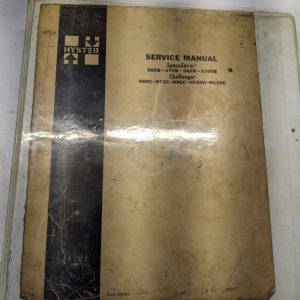 Hyster Service Manual Spacesaver S60B S70B S80B S100B Challenger H60C-H120C