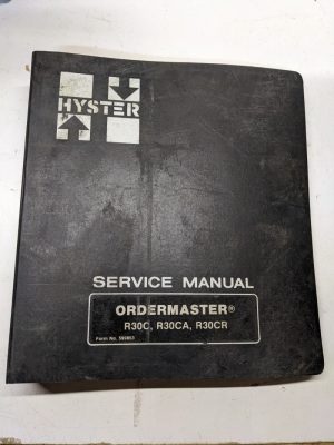Hyster Service Repair Manual Ordermaster R30C R30Ca R30Cr 599853 1979 Shop