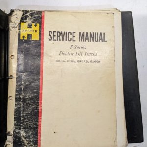 Hyster Service Repair Manual Electric E60A E70A E80As E100A E Series 1974