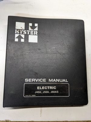 Hyster Service Repair Manual Electric J40A J50A J60As 599855 1984 Fork Lift Shop