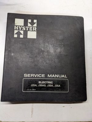 Hyster Service Repair Manual Electric J25A J30As J30A J35A 599819 1982 Shop Book