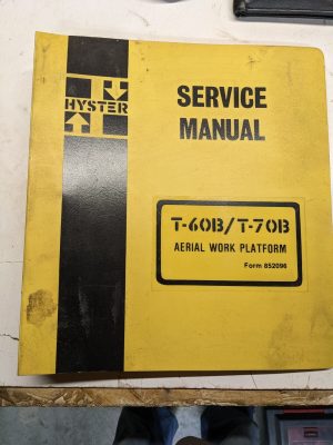 Hyster T-60B T-70B Aerial Work Platform Service Manual Repair Book 852096 1985
