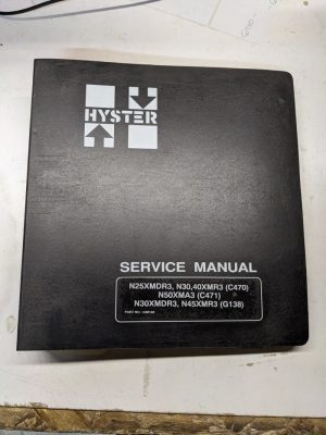 Hyster Service Repair Manual N25Xmdr3 N 30 40Xmr3 N50Xma3 N30Xmdr3 N45Xmr3 2001