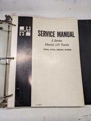 Hyster Service Repair Shop Manual Electric E60A E70A E80As E100A E Series 599672