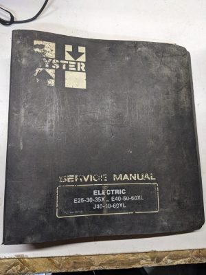 Hyster Service Shop Manual Electric E 25 30 35 40 50 60 Xl J40-J60Xl 879313 1988