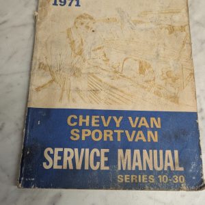 Original 1971 Chevrolet Chevy Van Sportvan 10-30 Series Service Manual St 140-71