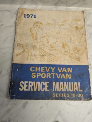 Original 1971 Chevrolet Chevy Van Sportvan 10-30 Series Service Manual St 140-71