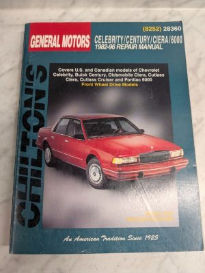 Chilton Gm Celebrity Centyry Ciera 6000 1982-96 Repair Manual Service Shop Book