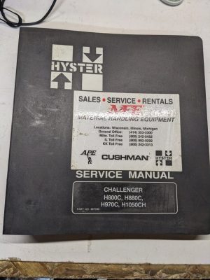 Hyster Service Repair Shop Manual Challenger H800C H880C H870C H1050Ch 1994