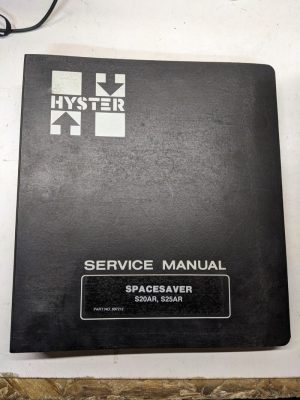 Hyster Service Repair Shop Manual Spacesaver S20Ar S25Ar 897212 1987 Fork Lift