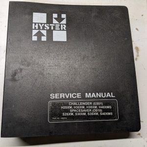 Hyster Service Manual Challenger Spacesaver H S 25 30 35 40 Xms E001 D010 2001