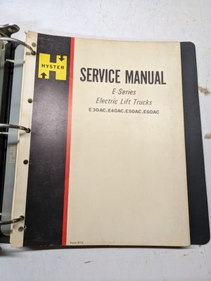Hyster Service Repair Manual E-Series Electric E30Ac E40Ac E50Ac E60Ac 3111 1972