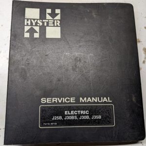Hyster Service Repair Manual Electric J25B J30Bs J30B J35B 897139 1986 Shop Book